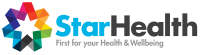 Star Health logo: colourful star next to text "StarHealth First for your Health & Wellbeing"